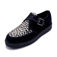 Cargar imagen en el visor de la galería, Creepers Rocket Black Suede &amp; White Leopard