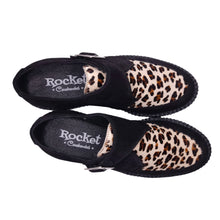 Load image into Gallery viewer, Creepers Rocket Black Suede &amp; Leopard