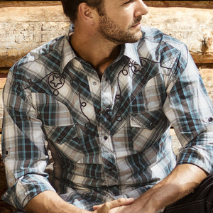 Camisa Western Jeff Blue