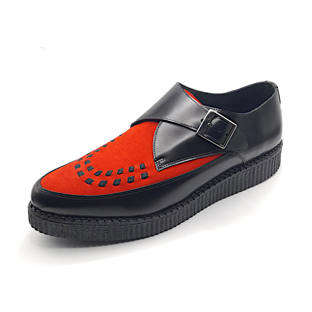 Boogies Rocket Black & Red Suede