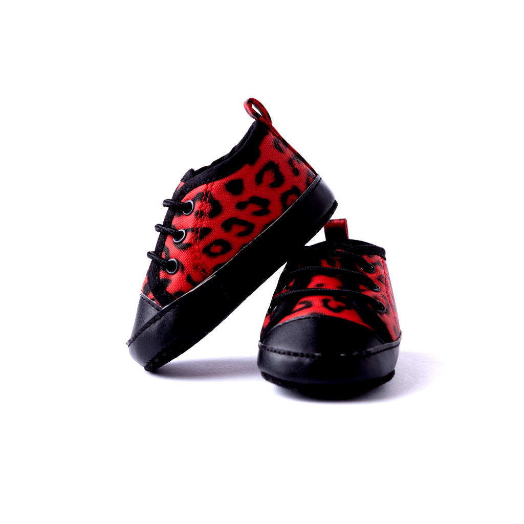 Patucos Leopardo Rojo