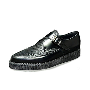 Pointed Creepers Black Leather and Snake