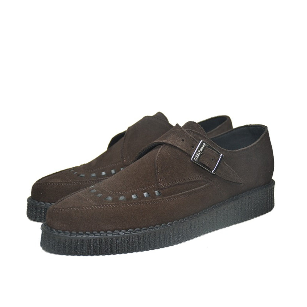 Pointed Creepers Brown Suede