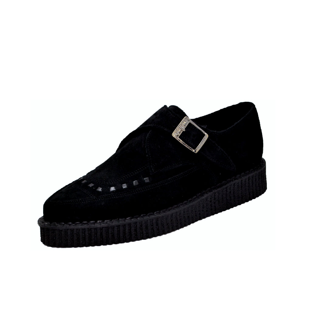 Pointed Creepers Made in Black Suede