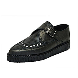 Pointed Creepers Black Perforated and Black Snake