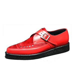 Pointed Creepers Red Leather and Red Hair