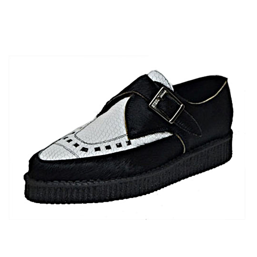 Pointed Creepers Black Hair and White Snake