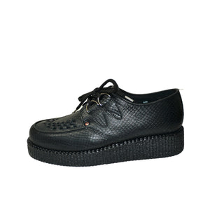 Creepers Black Snake Grain Leather