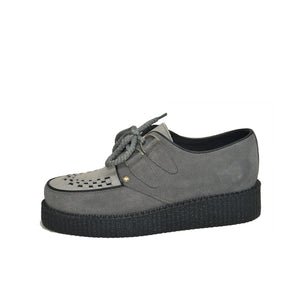 Creepers Grey and White Suede Leather on apron