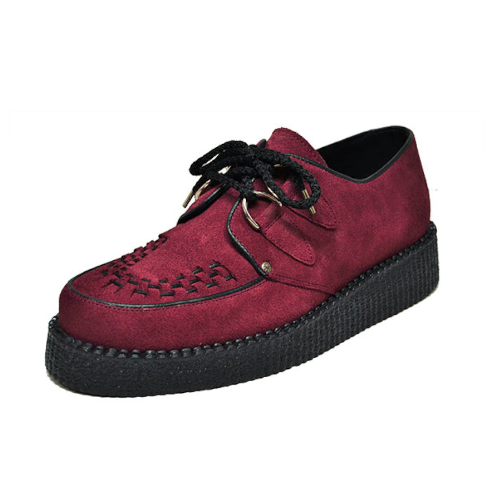 Creepers Burgundy Suede Leather