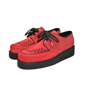 Creepers Red Suede Leather
