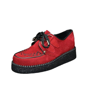 Creepers Red Suede Leather