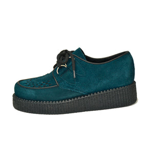 Creepers Petrol Suede Leather