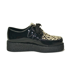 Creepers Black Patent and White Leopard