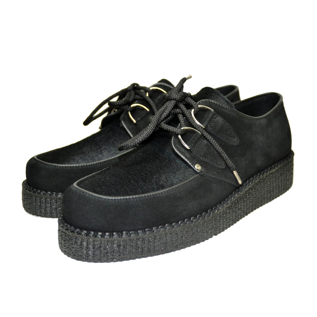 Creepers Black Suede and Black Hair