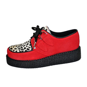 Creepers Red Suede and Leopard