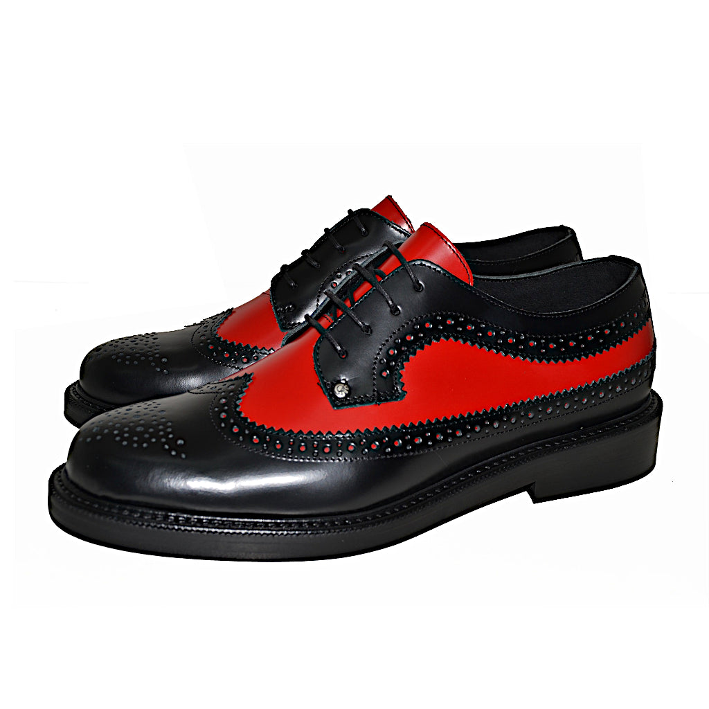 Brogue Shoe Black and Red