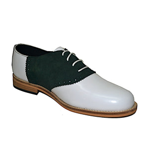 Saddle Shoe White Box and Dark Green